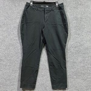 Old Navy Pixie Dress Pants Womens 14 Black Cotton Stretch High‎ Rise Skinny Leg